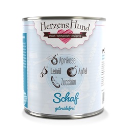 Hunde Erg&auml;nzungsfutter Schaf NICHT BIO, Apfel getreidefr. 800g HerzensHund - Bild 1