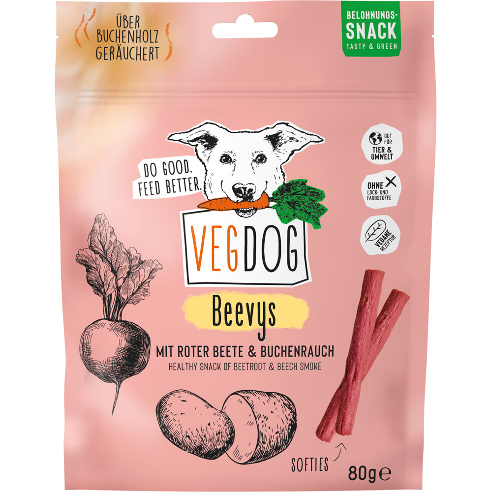 Hunde Snack BEEVYS nicht Bio 80g VEGDOG - Bild 1