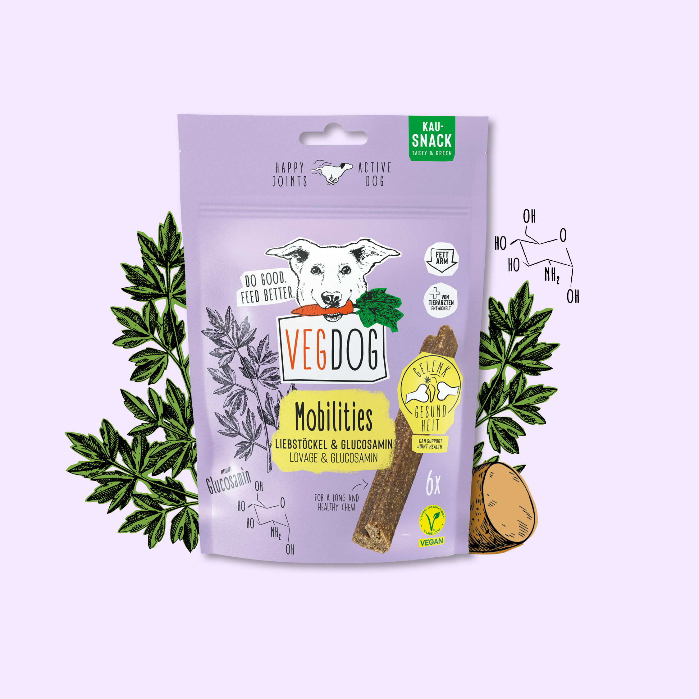 Hunde Snack MOBILITIES NICHT BIO 115g Vegdog - Bild 1