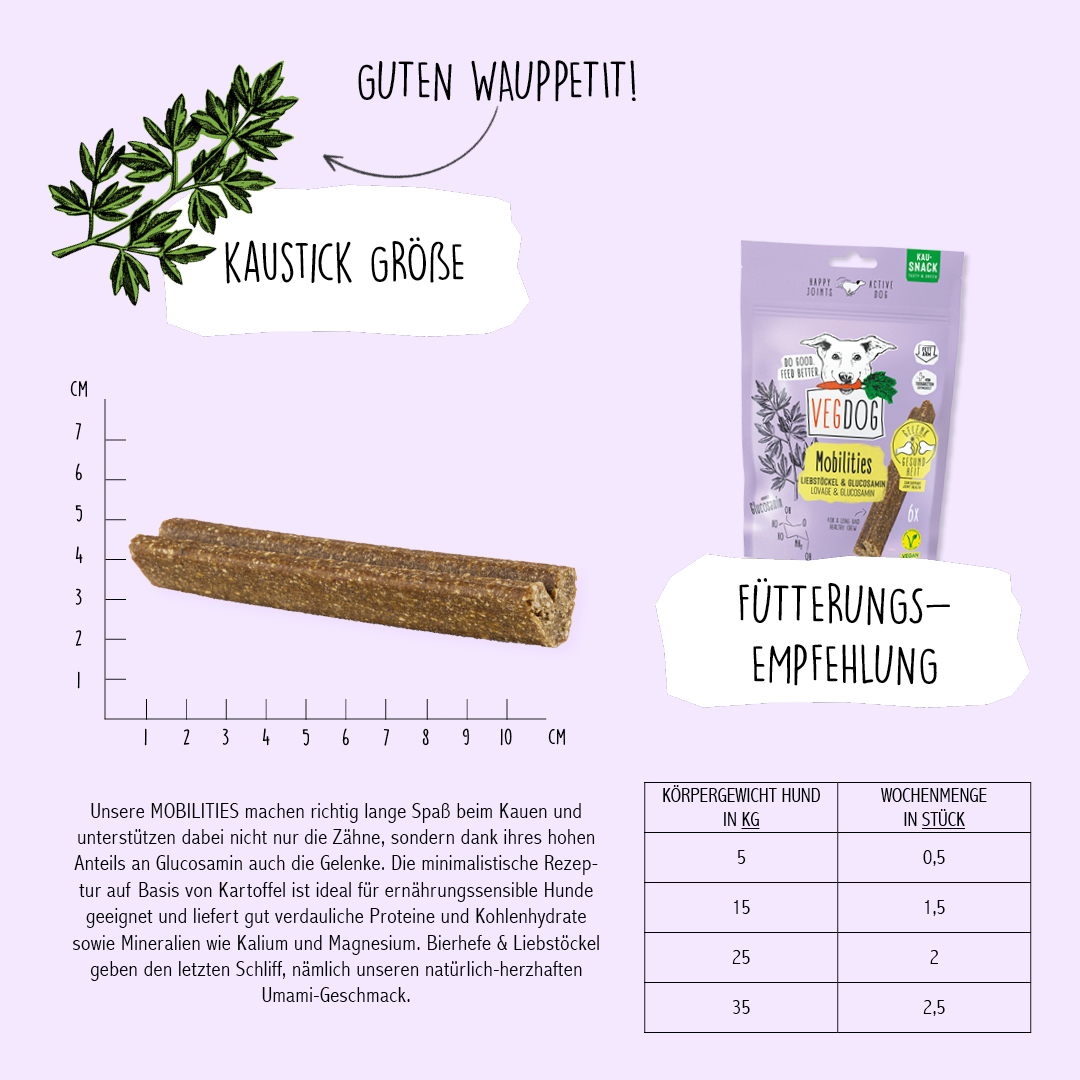 Hunde Snack MOBILITIES NICHT BIO 115g Vegdog - Bild 3