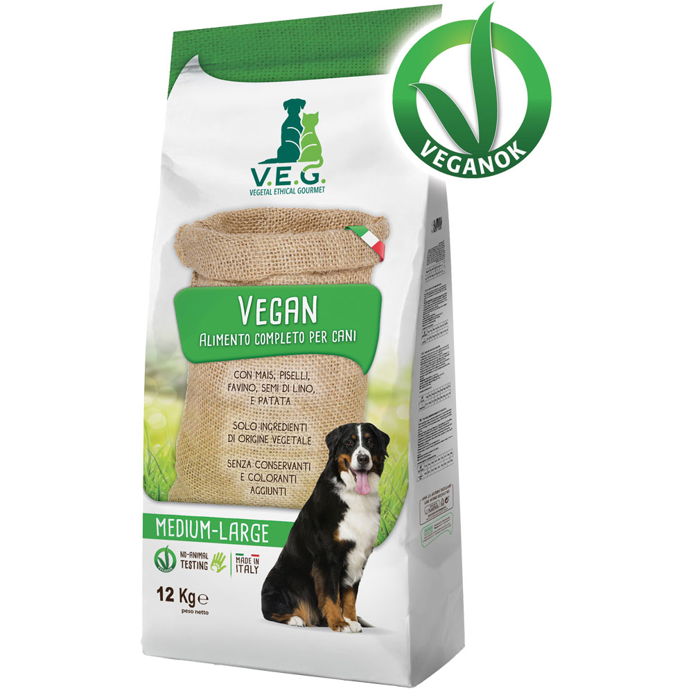 Hunde-Trockenfutter VEGAN Medio (Medium-Large) 12kg  (nicht Bio) V.E.G. - Bild 1