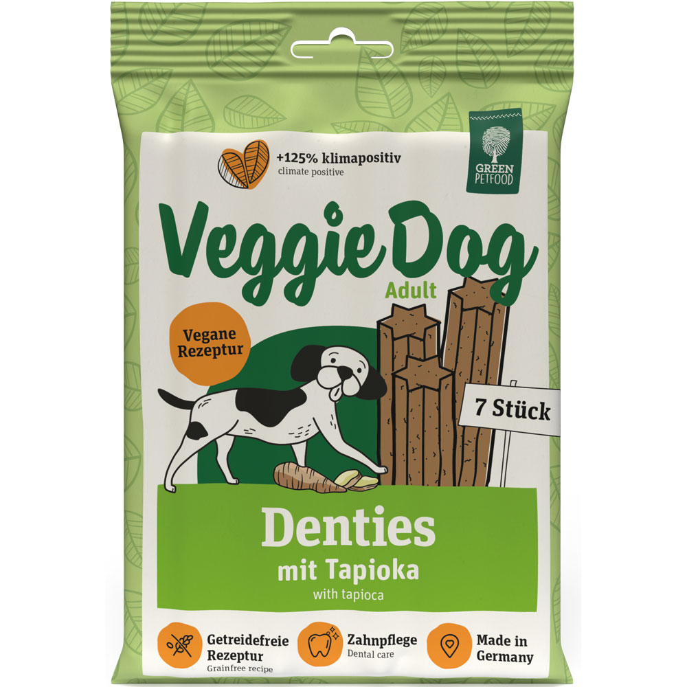 Hunde Zahnpflege Snack VeggieDog Denties NICHT BIO 180g Green Petfood - Bild 1