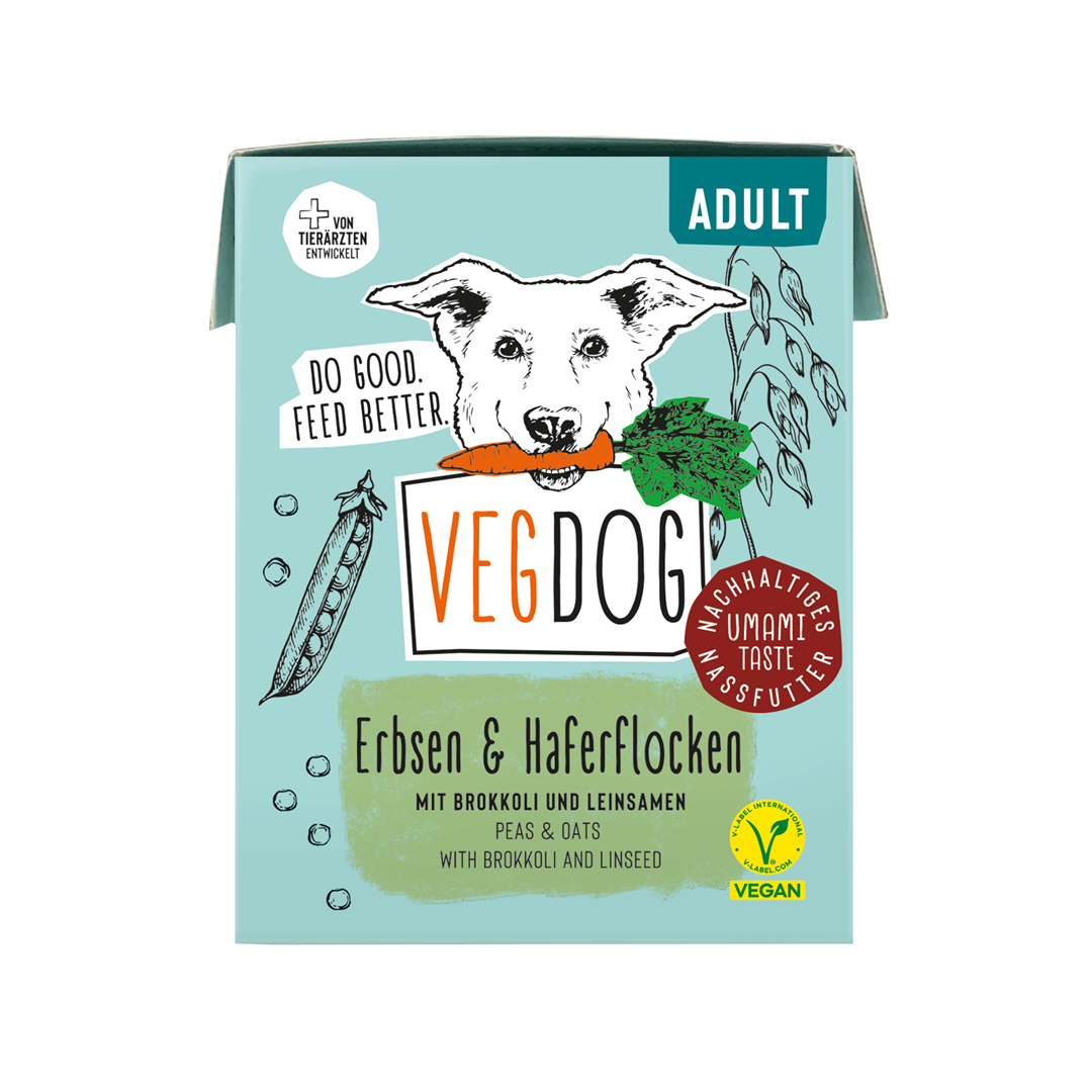 Hundenassfutter im Tetra Pak vegan Adult NICHT BIO 390g Vegdog - Bild 1