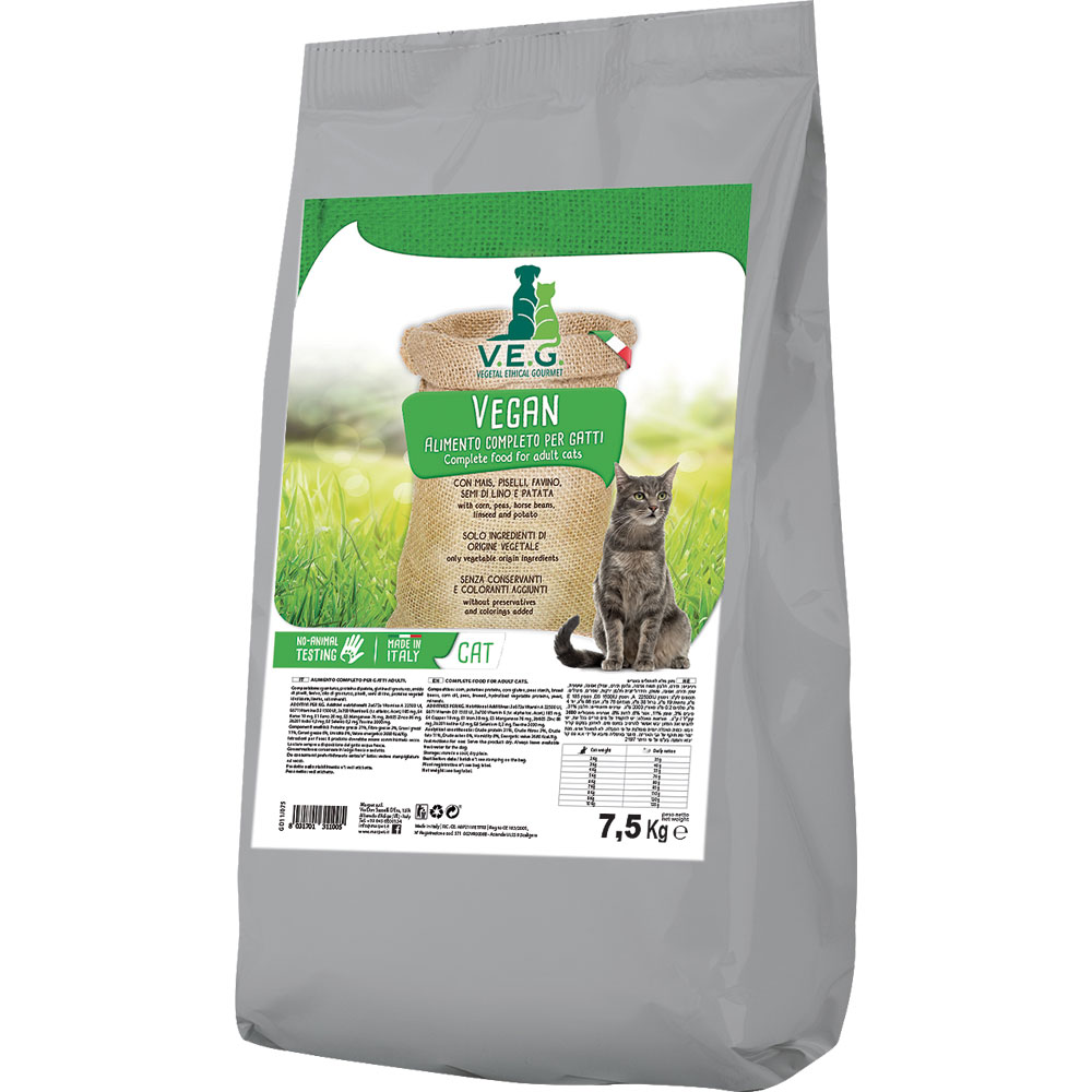 Katzen-Trockenfutter VEGAN Cat 7,5kg  (nicht Bio) V.E.G. - Bild 1