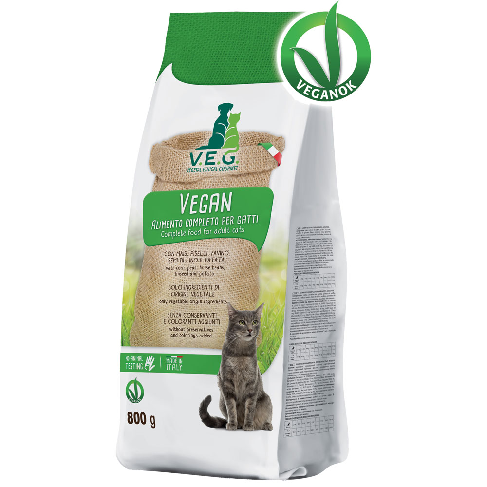 Katzen-Trockenfutter VEGAN Cat 800g  (nicht Bio) V.E.G. - Bild 1