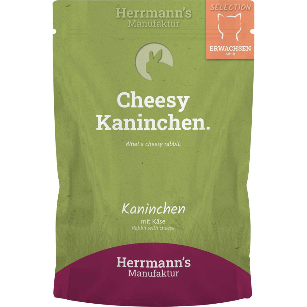 Katzenfutter Kaninchen (nicht Bio), Käse, Kokosfl. 100g Herrmann's - Bild 1