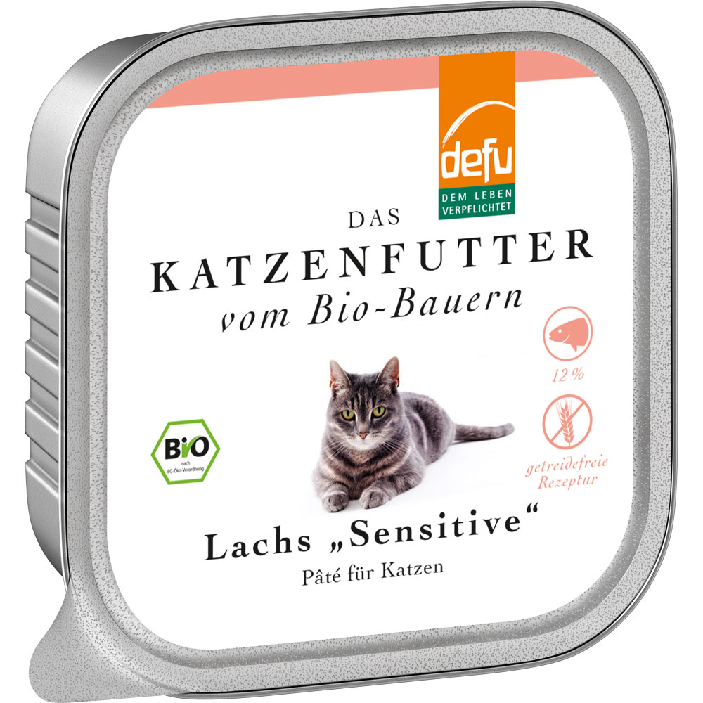 Pate Lachs 100g Bio Katzenfutter defu - Bild 1