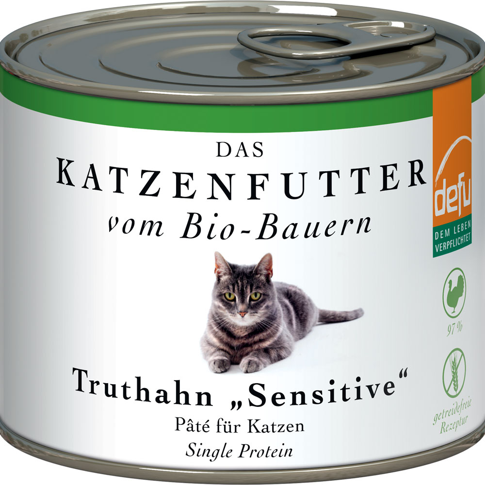 Pate Truthahn 200g Bio Katzenfutter defu - Bild 1