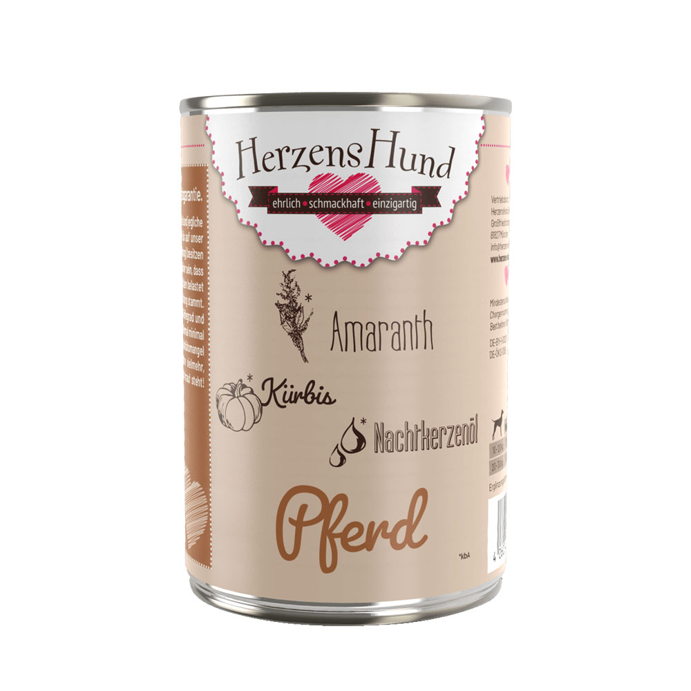 Pferd, Bio-K&uuml;rbis Erg&auml;nzungsfutter Hund 400g HerzensHund - Bild 1
