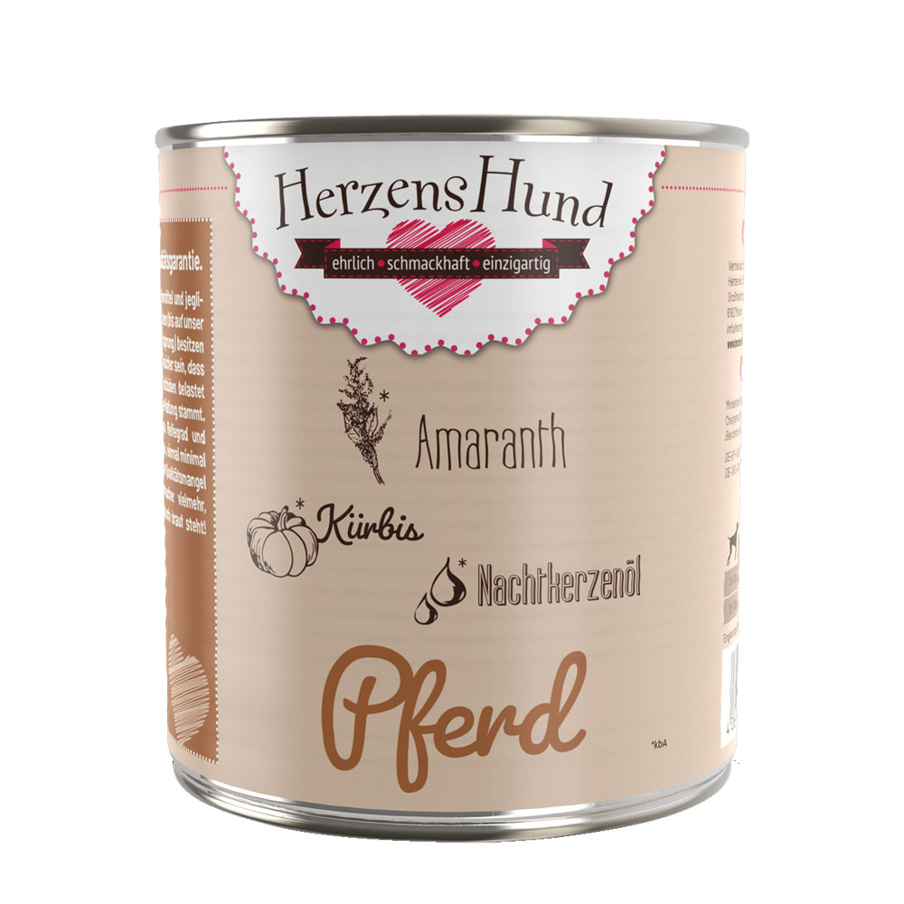 Pferd, Bio-K&uuml;rbis Erg&auml;nzungsfutter Hund 800g HerzensHund - Bild 1