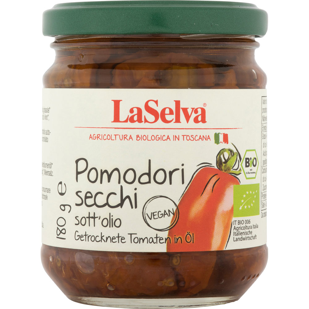 Pomodori secchi sott'olio- Getrocknete Tomaten in &Ouml;l 180g La Selva - Bild 1