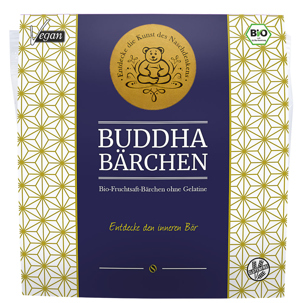 RM Bio-Buddha-B&auml;rchen, vegan, blaue Banderole 75g Buddha-B&auml;rchen - Bild 1