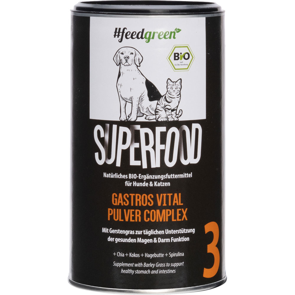 RM Bio Erg.futter Hund u. Katze Gastros Vital Pulver Complex Dose 200g FeedGreen - Bild 1