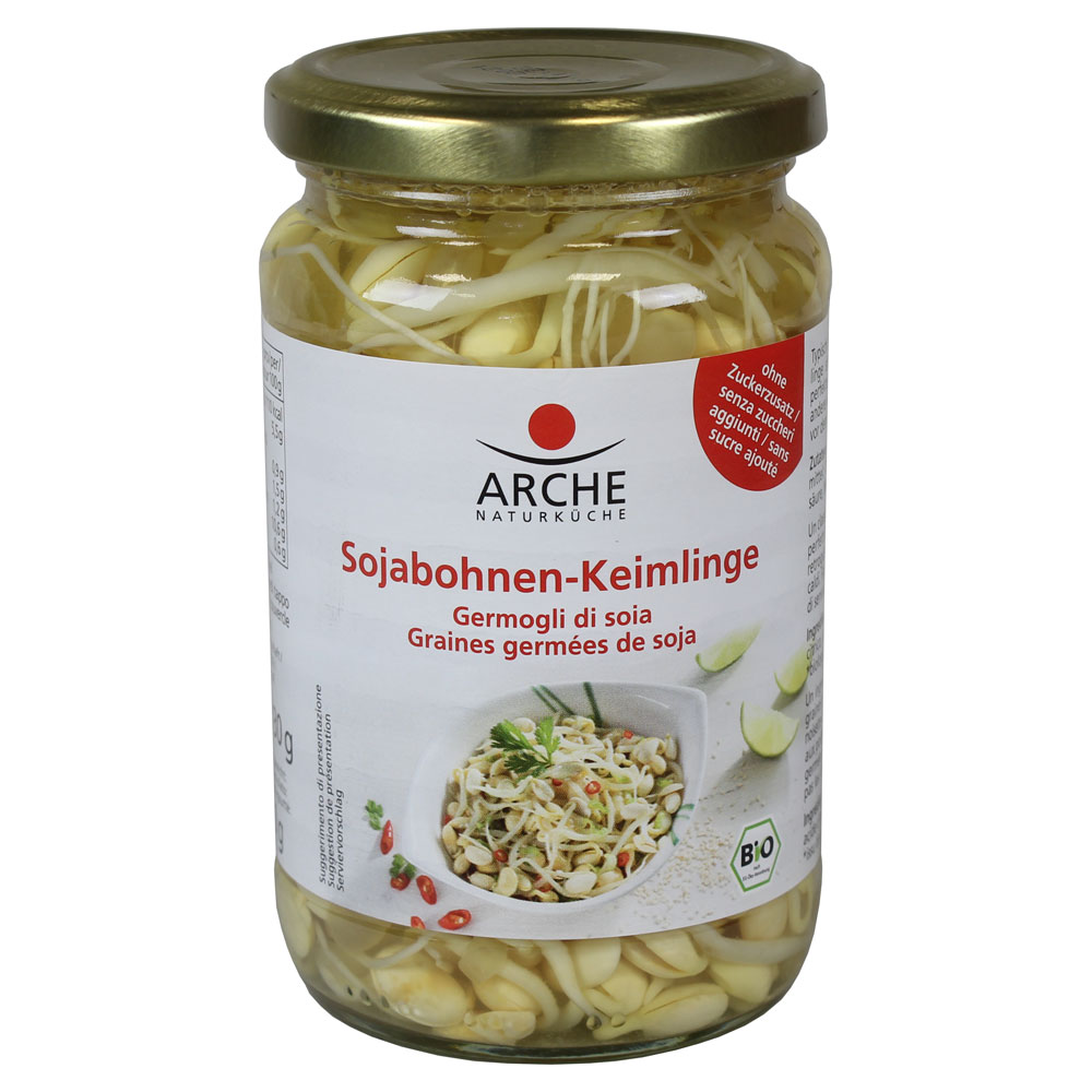 RM Bio Sojabohnen-Keimlinge im Glas 330g Arche - Bild 1