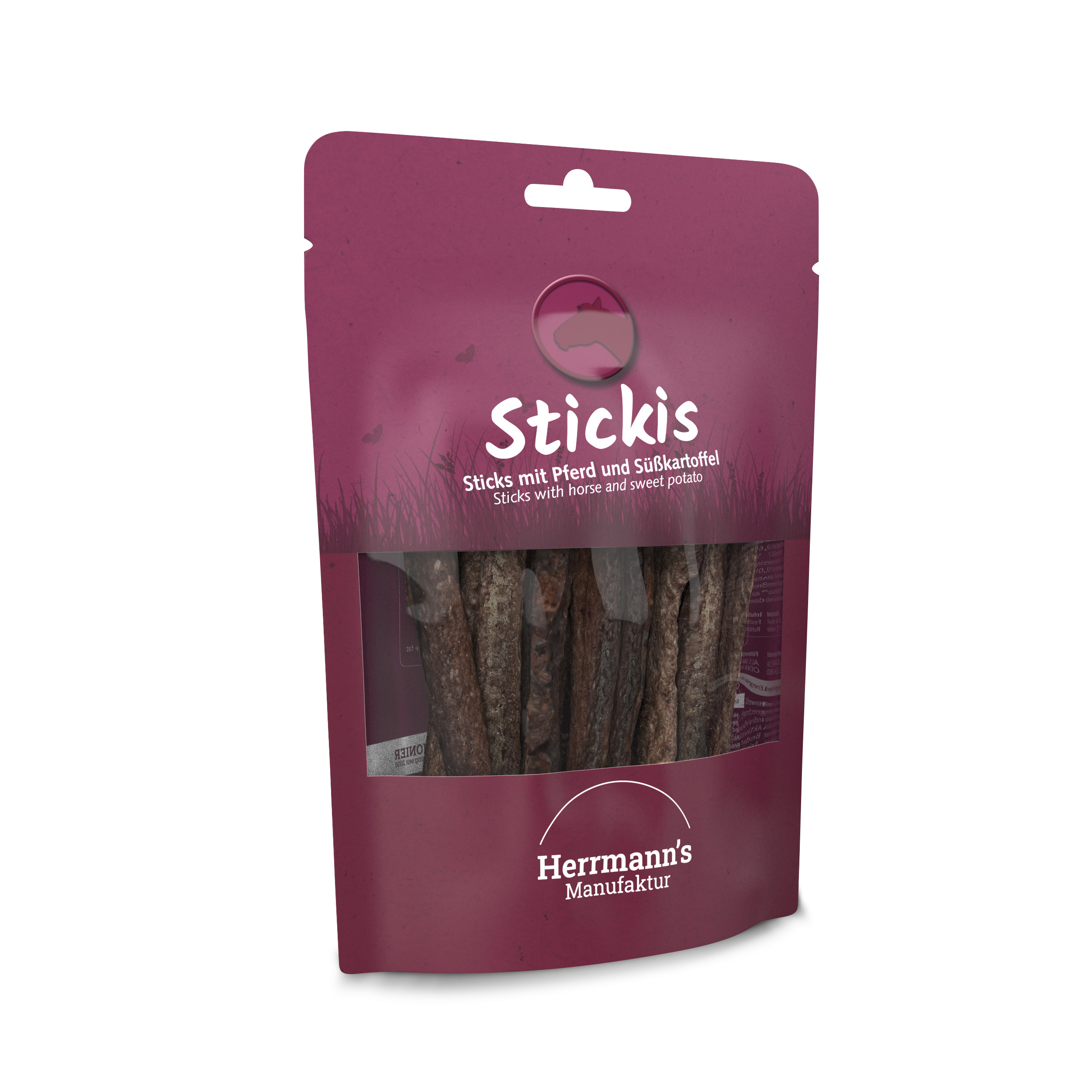 RM Hunde Snack Stickis Pferd NICHT BIO mit Süßkartoffel 80g Herrmann's - Bild 1