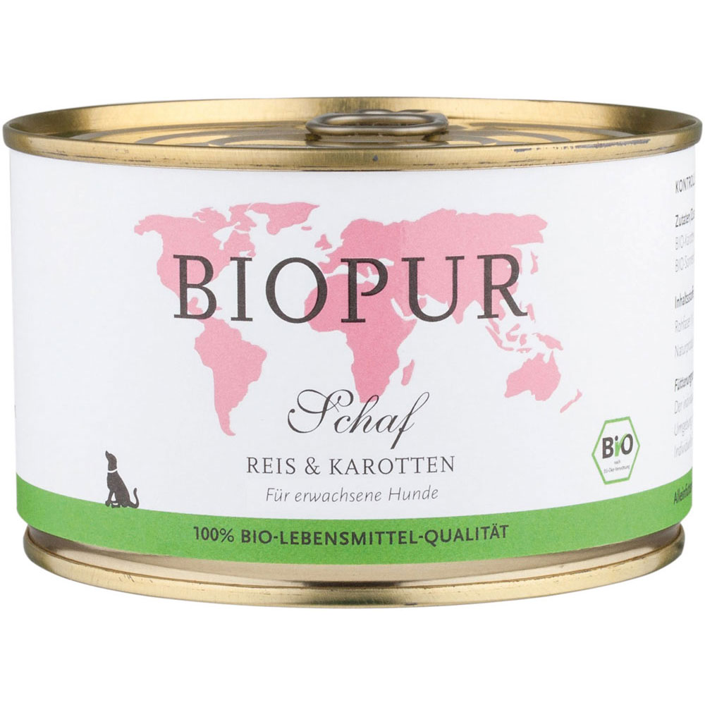 Schaf, Reis & Karotten 400g BioPur Bio Hundefutter - Bild 1