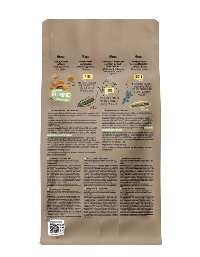 Simply Crunch Hund Trocken-Alleinfutter 1kg VegDog - Bild 2
