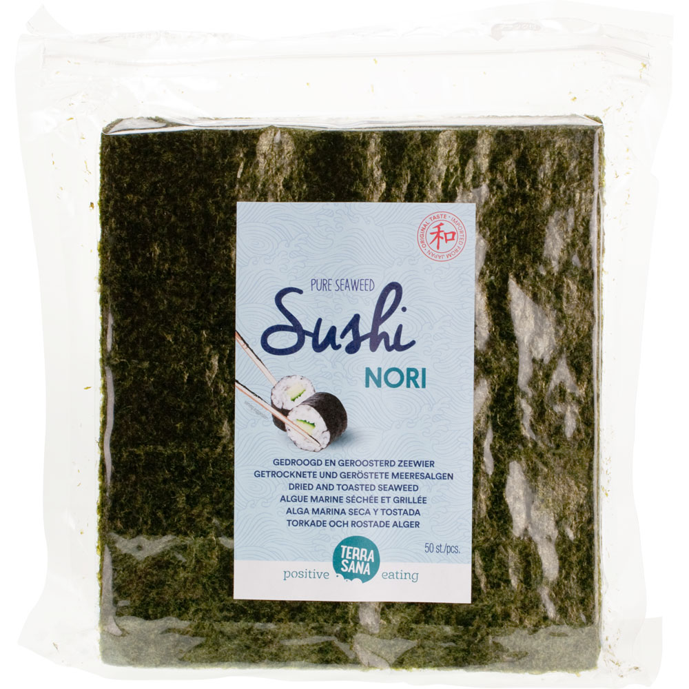 Sushi Nori 50 Blätter NICHT BIO, 125g TerraSana - Bild 1