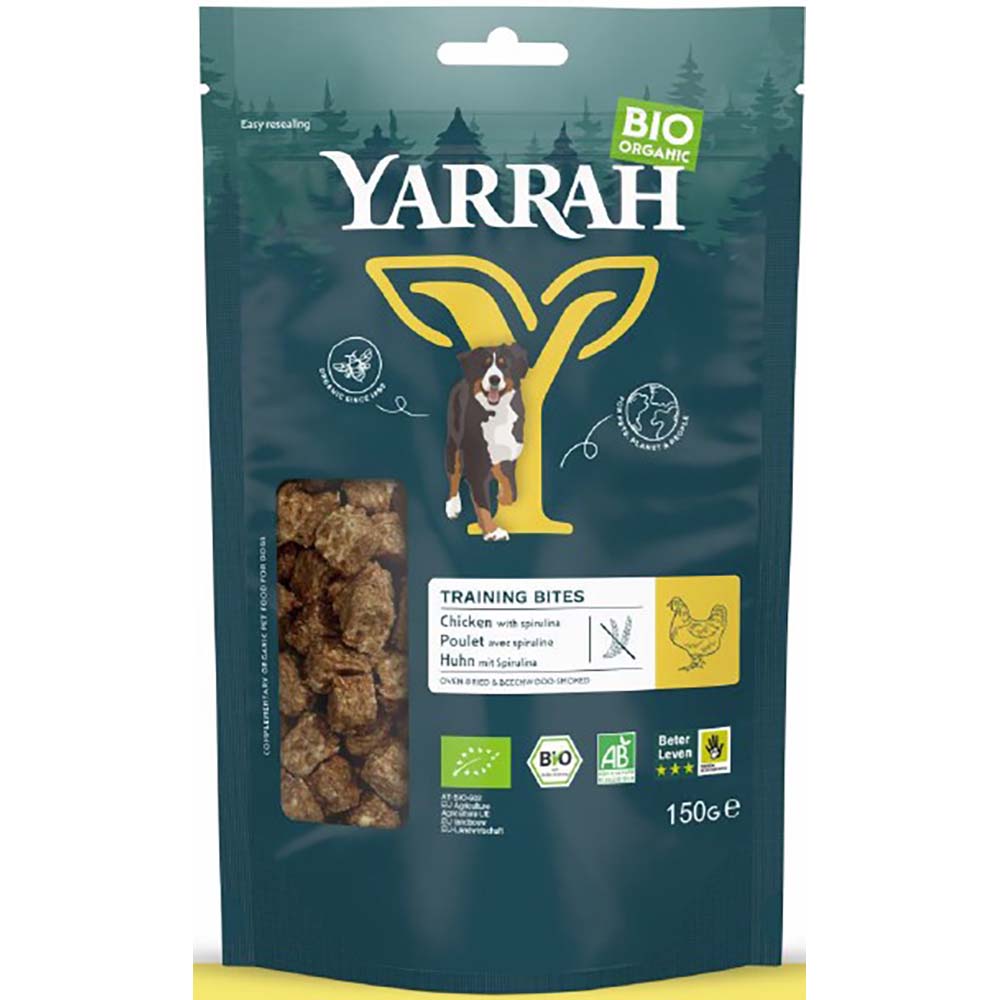 Training Bites ofengetrocknet Bio Hunde Snack 150g Yarrah - Bild 1