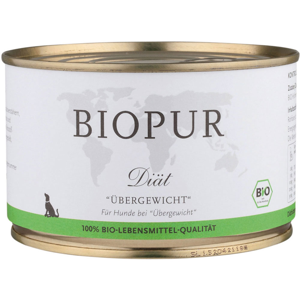 Übergewicht 400g BIOPUR Bio Diätfutter für Hunde - Bild 1