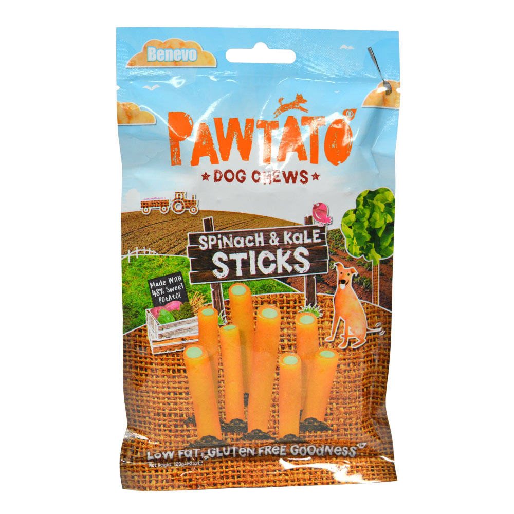 Veganer Kau-"Knochen" aus S&uuml;&szlig;kart. (Spinach&Kale Stick), nicht Bio, - Bild 1