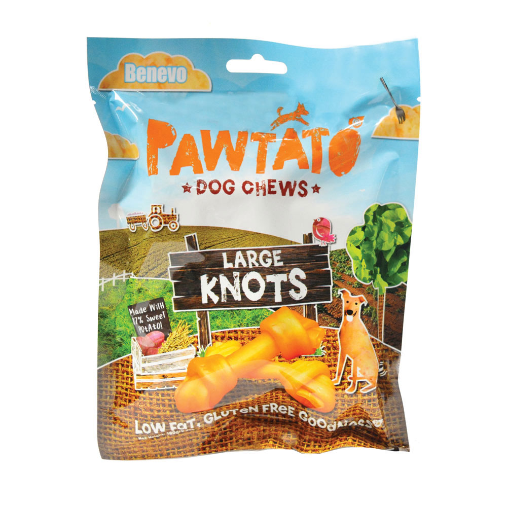 Veganer Kau-"Knochen" aus S&uuml;&szlig;kart., nicht Bio, gro&szlig; 180g Benevo - Bild 1