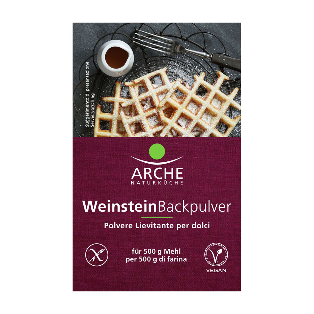 Weinstein-Backpulver (3 Päck. je 18g), mit biolog. Maisstärke Arche - Bild 1