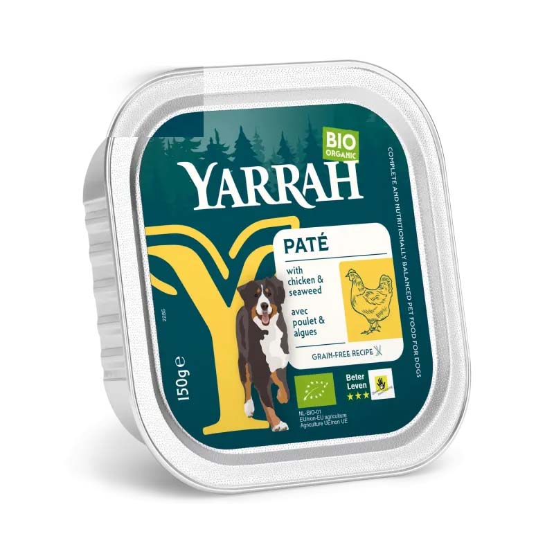 Wellness-Pat&eacute; Huhn Seetang 150g Yarrah Bio Hundefutter - Bild 1