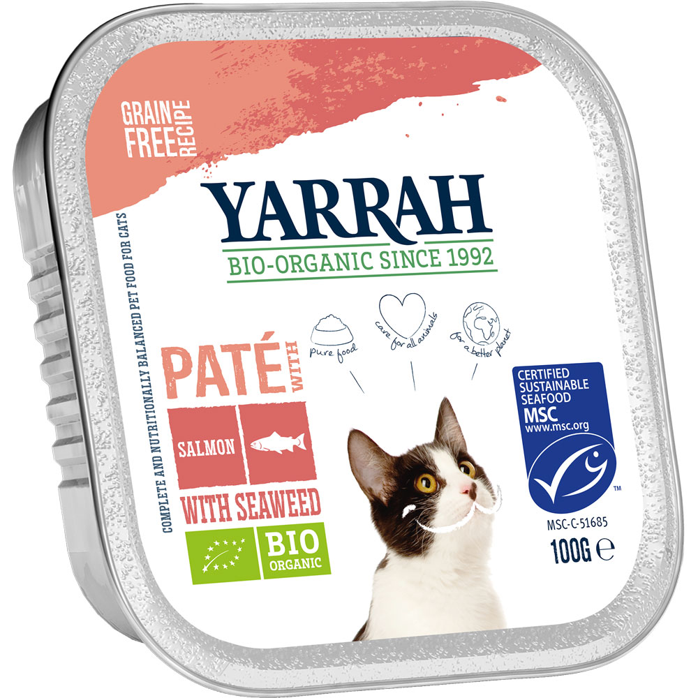 Wellness-Paté Lachs 100g Yarrah Bio Katzenfutter - Bild 1